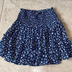 Mixology Were All Pretty Girls Navy Floral Skirt